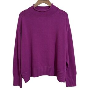 Ann Taylor Factory Oversized Boxy Fit Mockneck Sweater